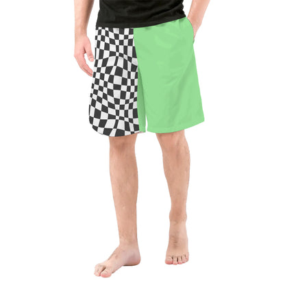 "Can't Decide" in Green Men's All Over Print Swim Trunks