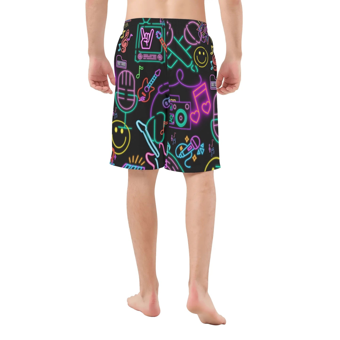 Neon Signs and Music - Men's All Over Print Swim Trunks