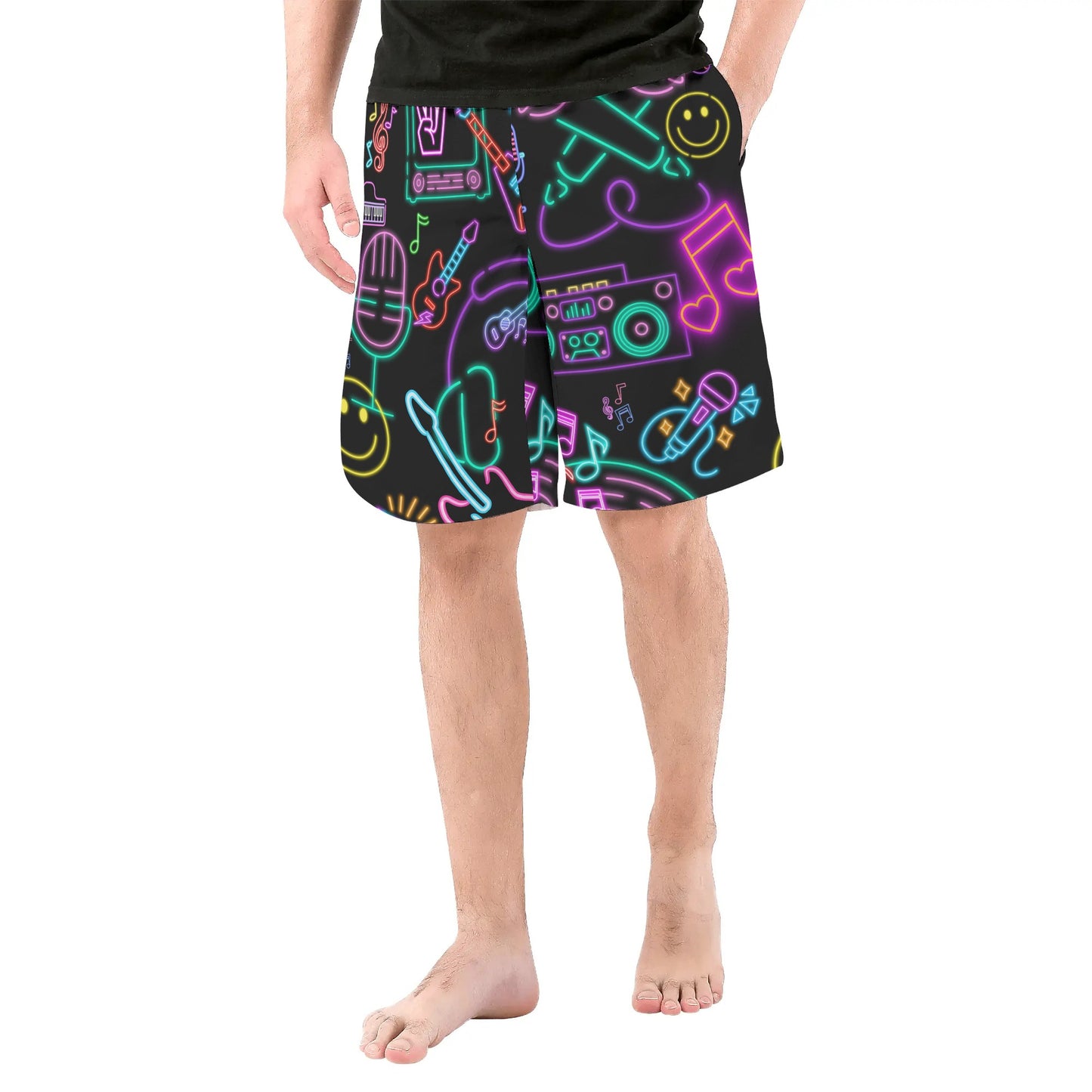 Neon Signs and Music - Men's All Over Print Swim Trunks