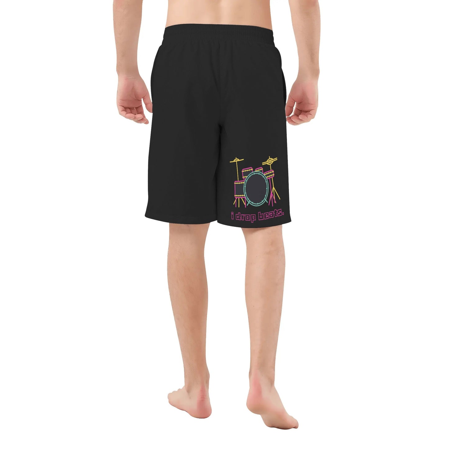 "I Drop Beats" Men's All Over Print Swim Trunks