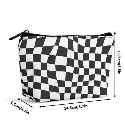 Black and White Racer Check - Make-up Bag