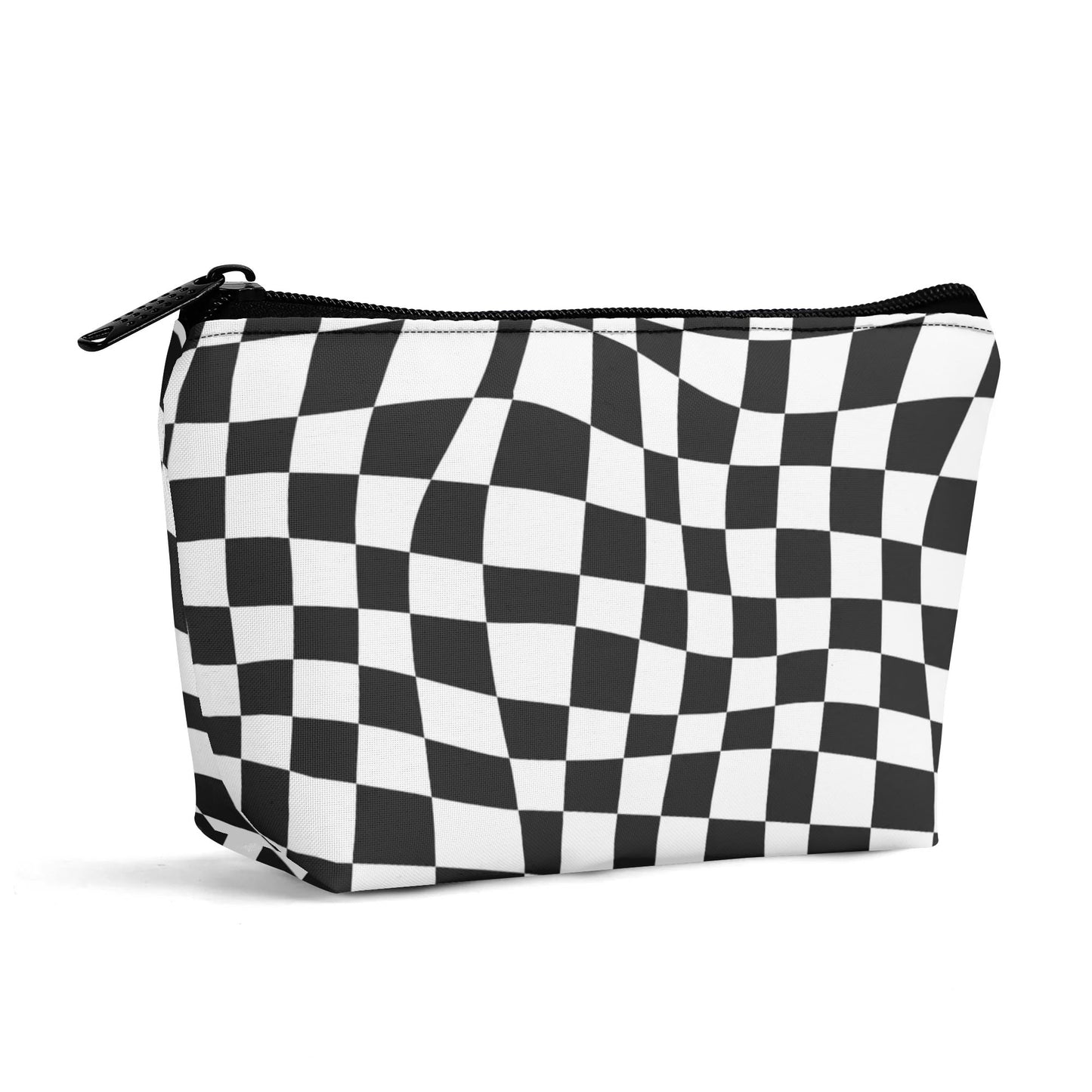 Black and White Racer Check - Make-up Bag