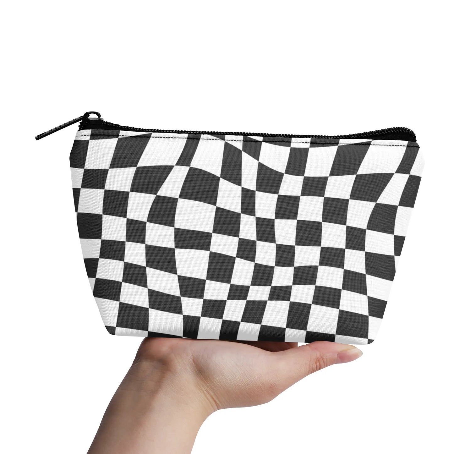 Black and White Racer Check - Make-up Bag