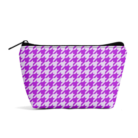 Purple Argyle Print Make-up Bag