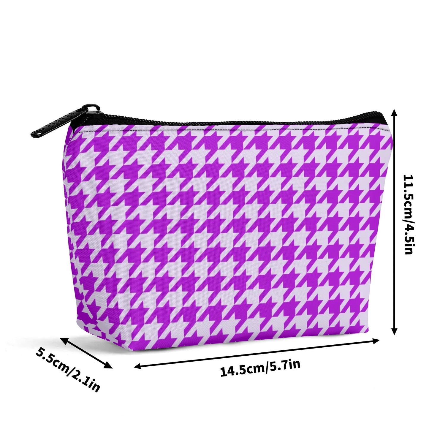 Purple Argyle Print Make-up Bag