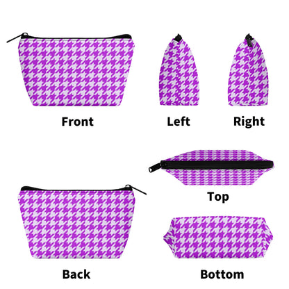 Purple Argyle Print Make-up Bag