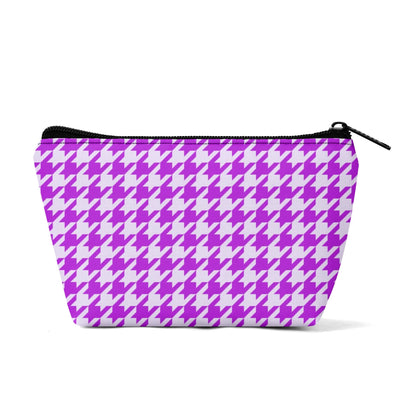 Purple Argyle Print Make-up Bag