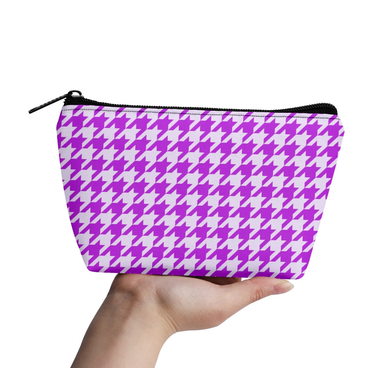 Purple Argyle Print Make-up Bag