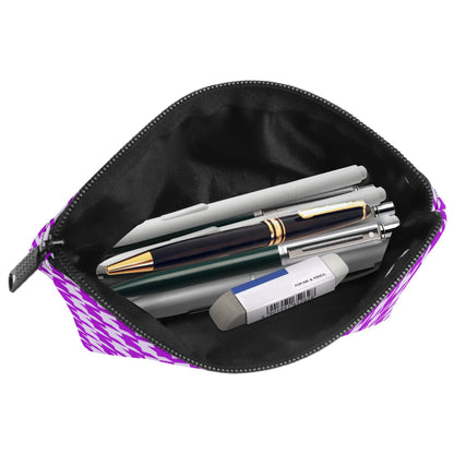 Purple Argyle Print Make-up Bag