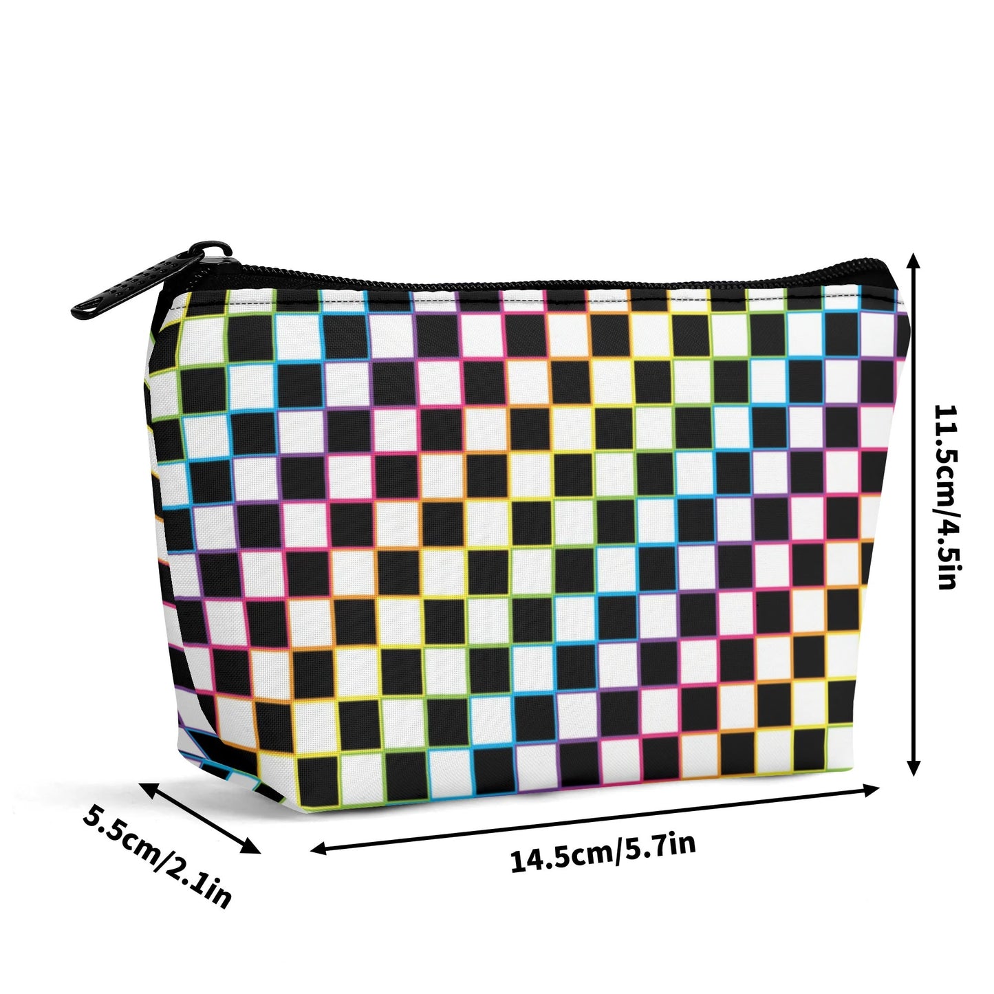 Rainbow Checker Make-up Bag