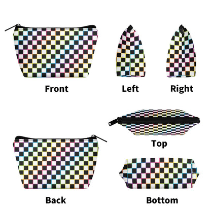 Rainbow Checker Make-up Bag