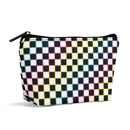 Rainbow Checker Make-up Bag