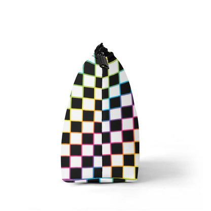 Rainbow Checker Make-up Bag