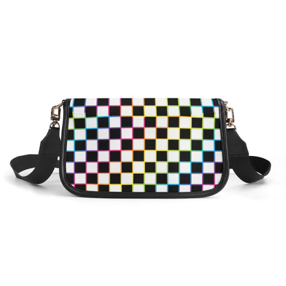 Rainbow Checkered Chain Shoulder bags