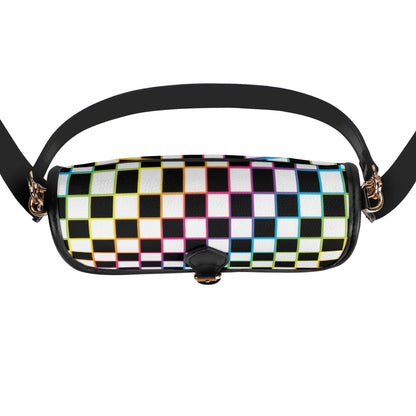 Rainbow Checkered Chain Shoulder bags