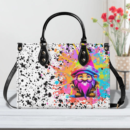 Gnome Splatter - Leather Handbag