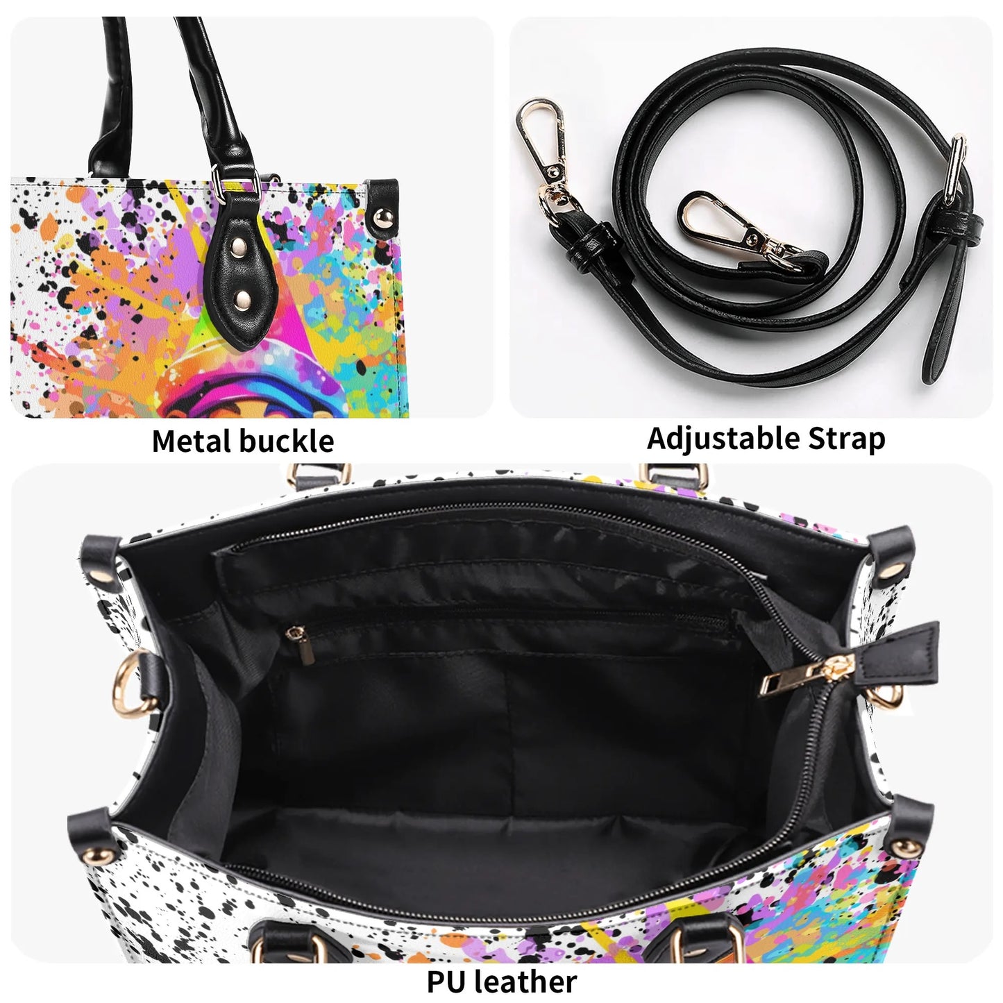 Gnome Splatter - Leather Handbag