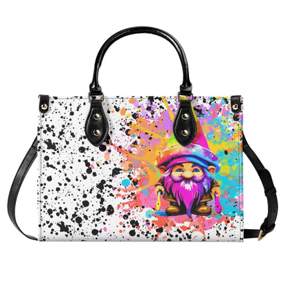 Gnome Splatter - Leather Handbag