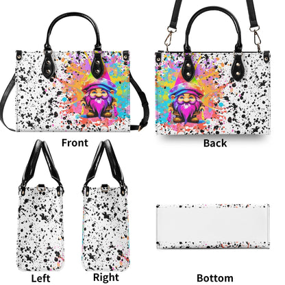 Gnome Splatter - Leather Handbag