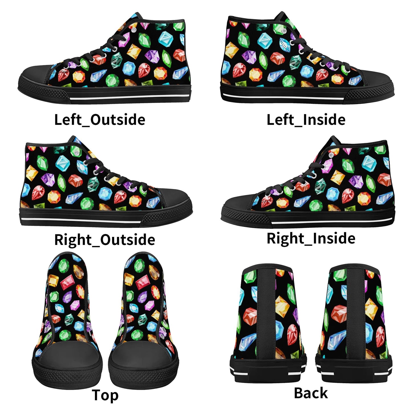 Jeweled High Top Shoes