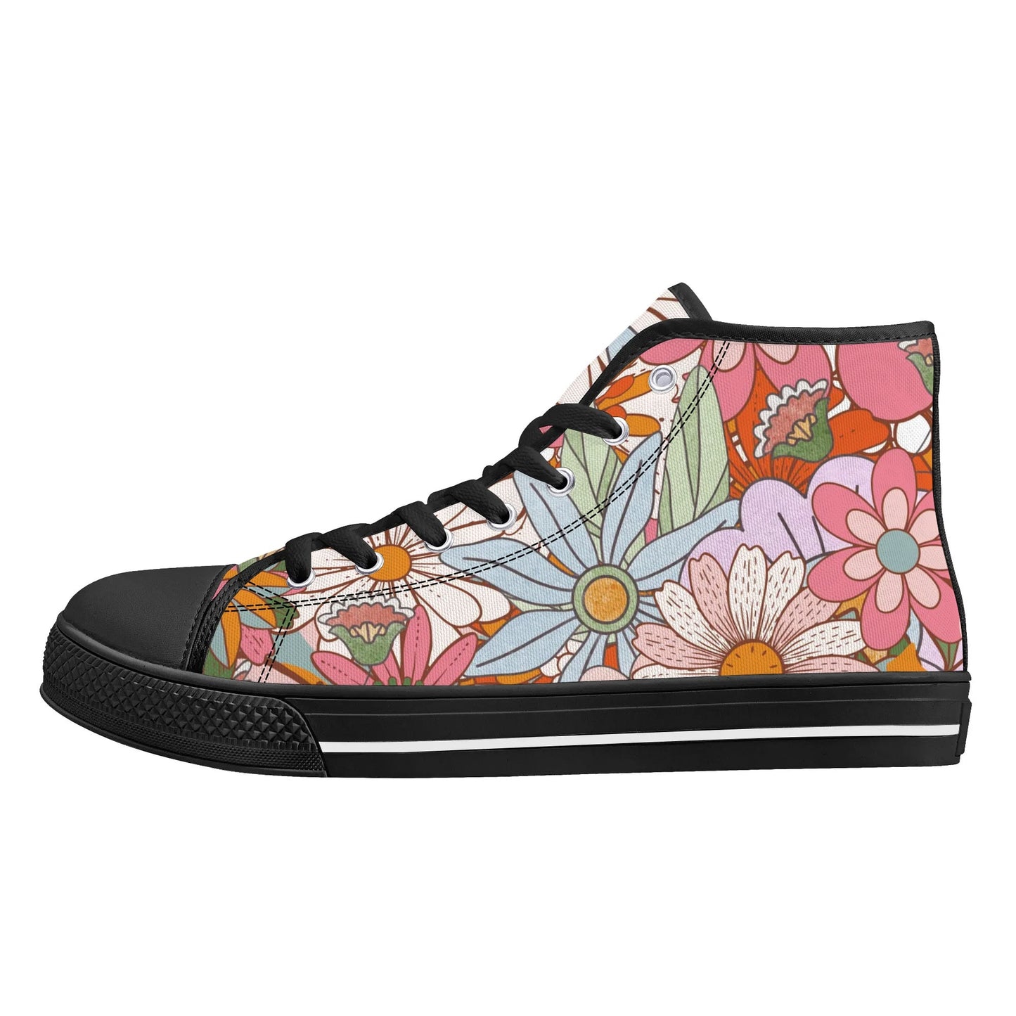 70s Flower Power High Tops