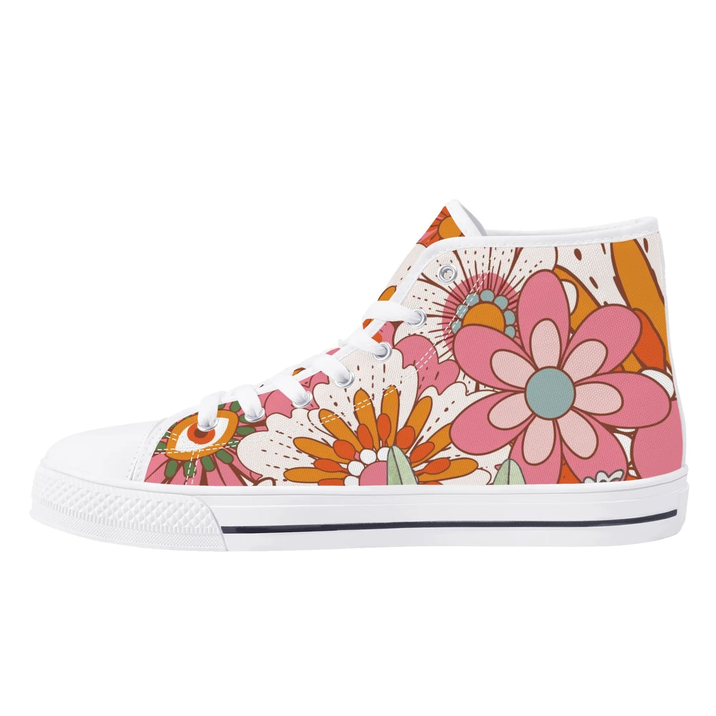 70s Flower Power High Tops