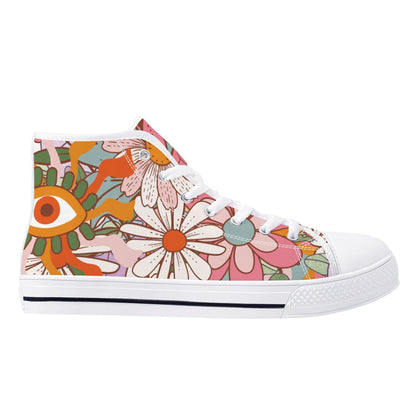 70s Flower Power High Tops