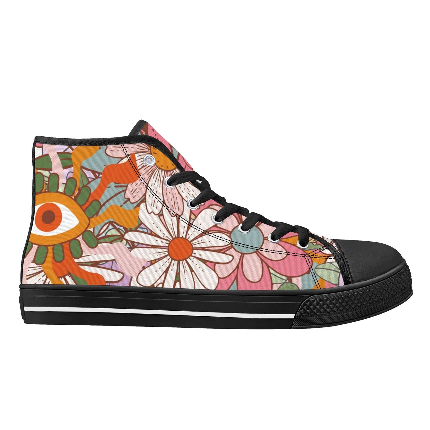 70s Flower Power High Tops