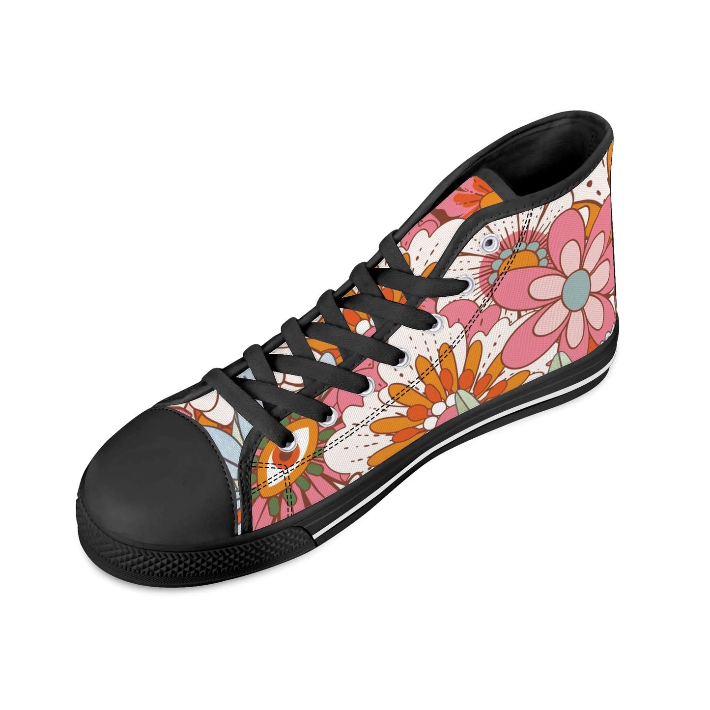 70s Flower Power High Tops