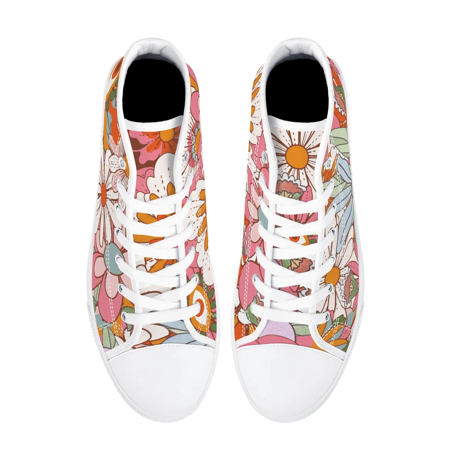 70s Flower Power High Tops