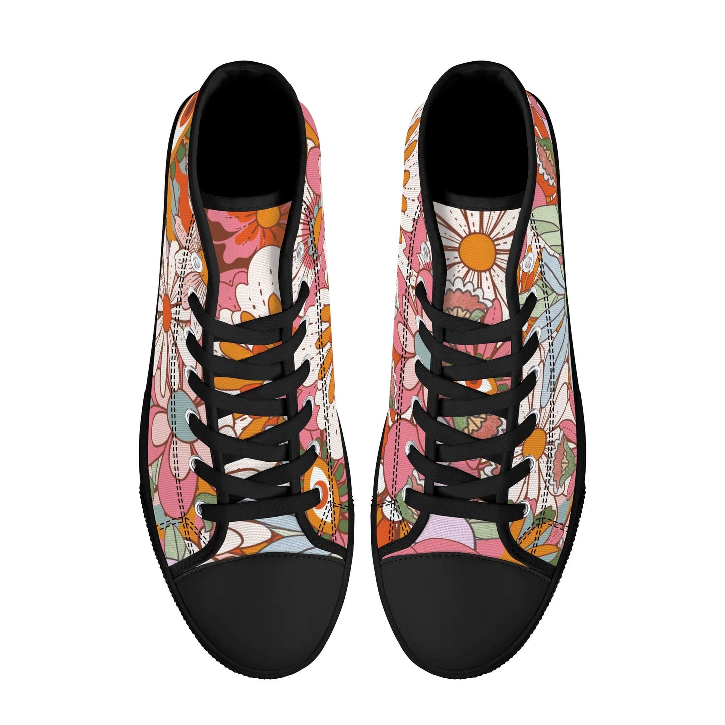 70s Flower Power High Tops