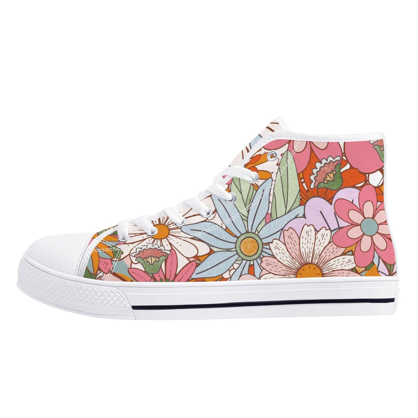 70s Flower Power High Tops