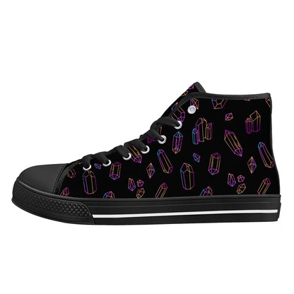 All Over Rainbow Crystals - High Top Shoes