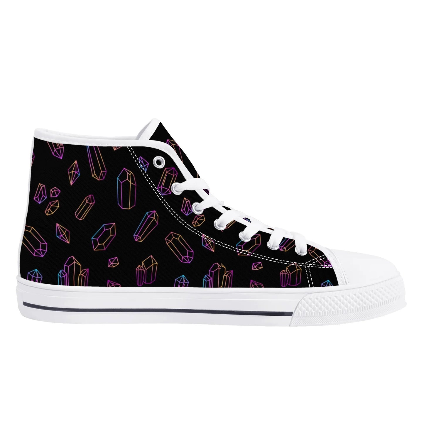 All Over Rainbow Crystals - High Top Shoes