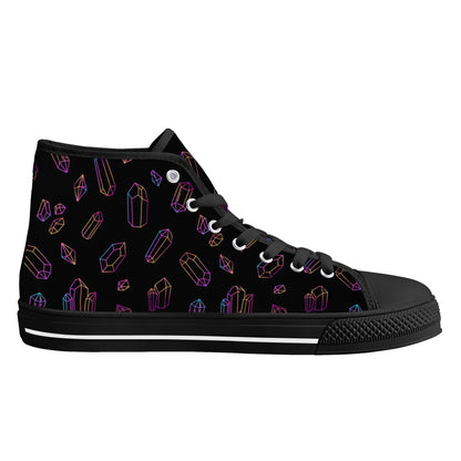 All Over Rainbow Crystals - High Top Shoes