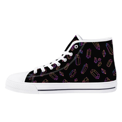 All Over Rainbow Crystals - High Top Shoes