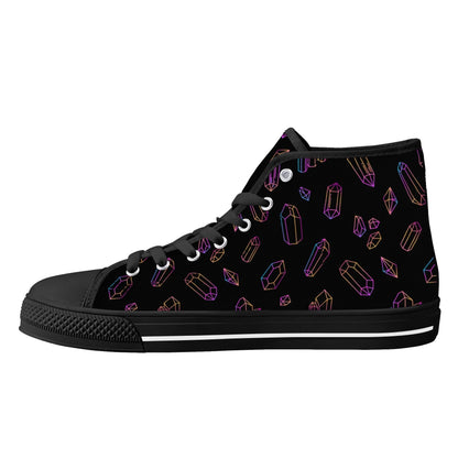 All Over Rainbow Crystals - High Top Shoes