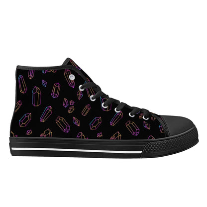 All Over Rainbow Crystals - High Top Shoes