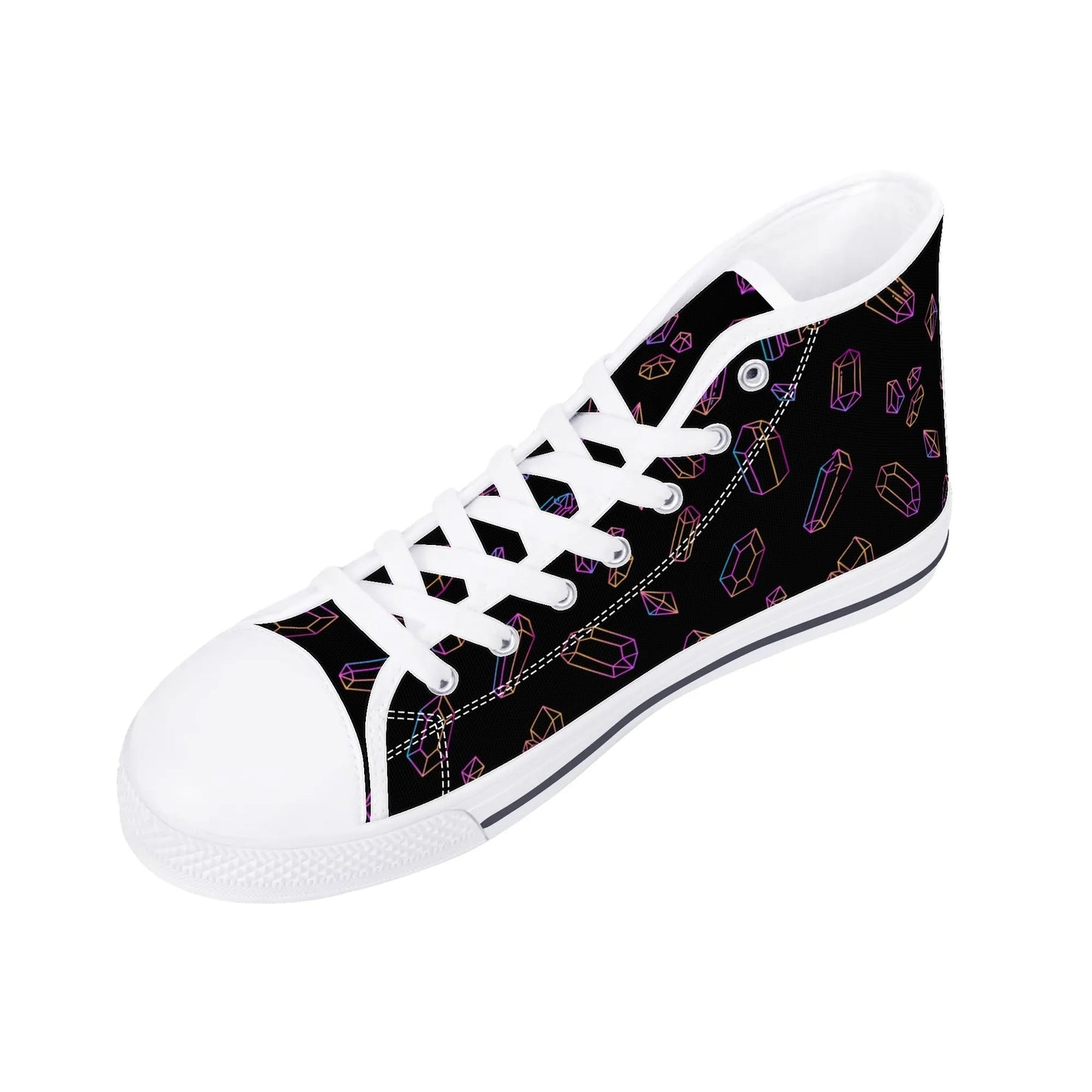 All Over Rainbow Crystals - High Top Shoes