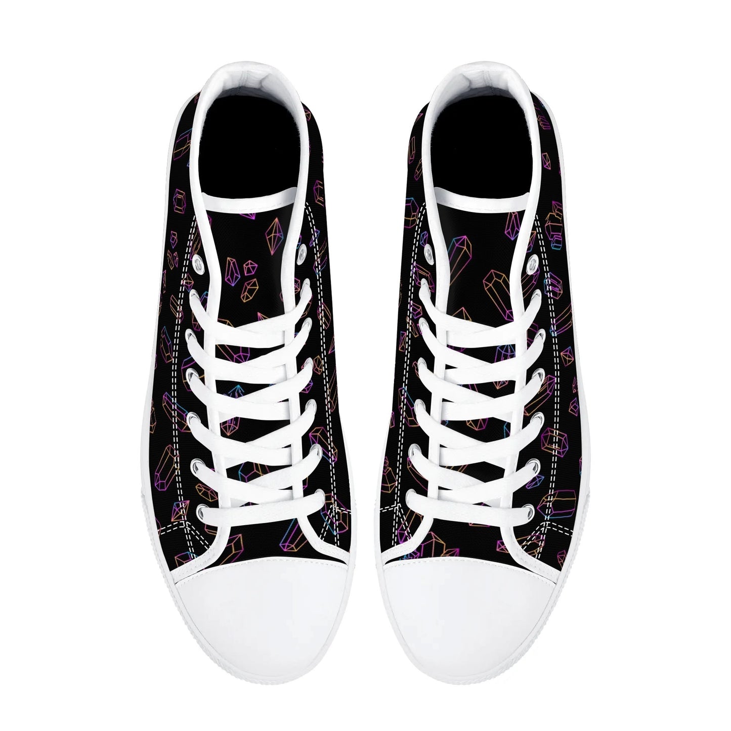 All Over Rainbow Crystals - High Top Shoes