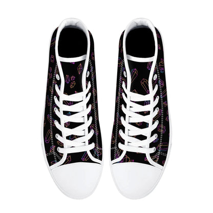 All Over Rainbow Crystals - High Top Shoes