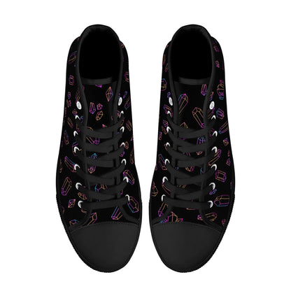 All Over Rainbow Crystals - High Top Shoes