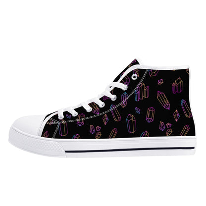 All Over Rainbow Crystals - High Top Shoes