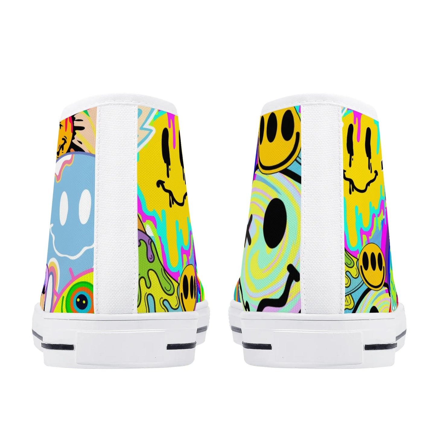 Neon Trip to Space - High Top Shoes