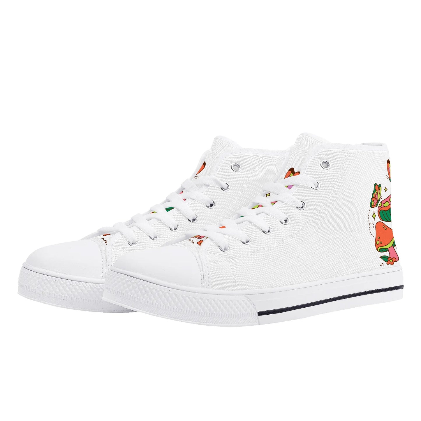 Shrooms and Butterflies High Top Shoes