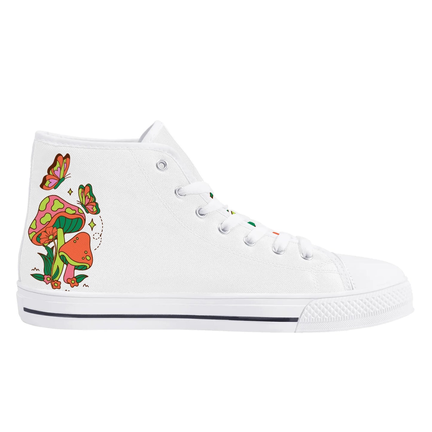 Shrooms and Butterflies High Top Shoes