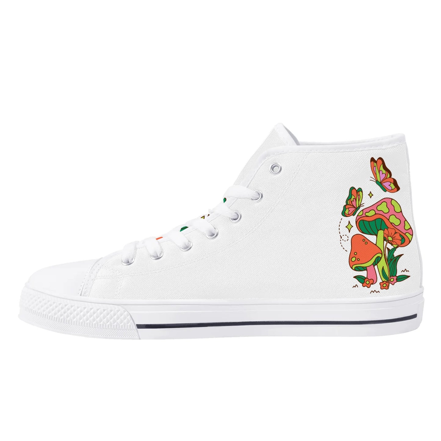 Shrooms and Butterflies High Top Shoes
