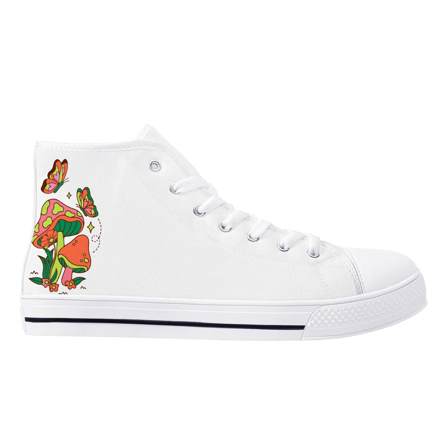 Shrooms and Butterflies High Top Shoes