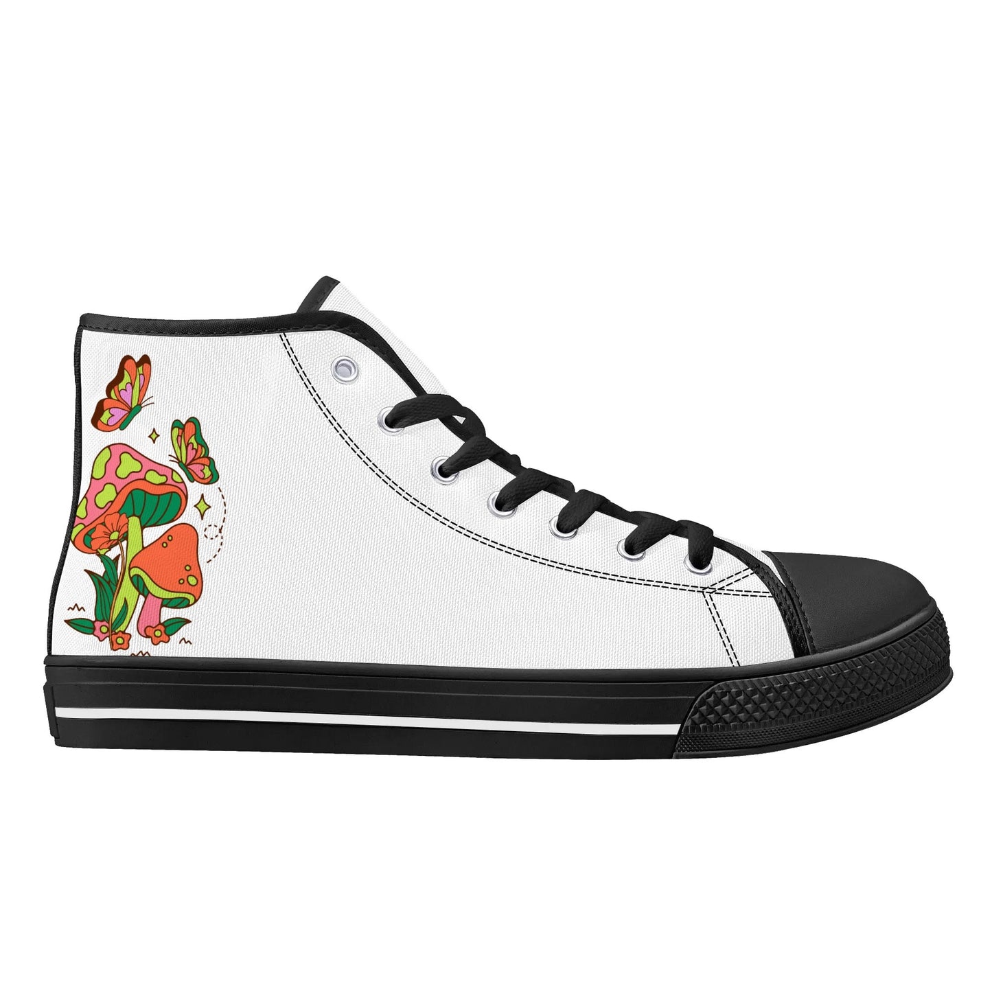 Shrooms and Butterflies High Top Shoes