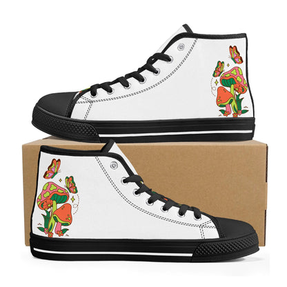 Shrooms and Butterflies High Top Shoes